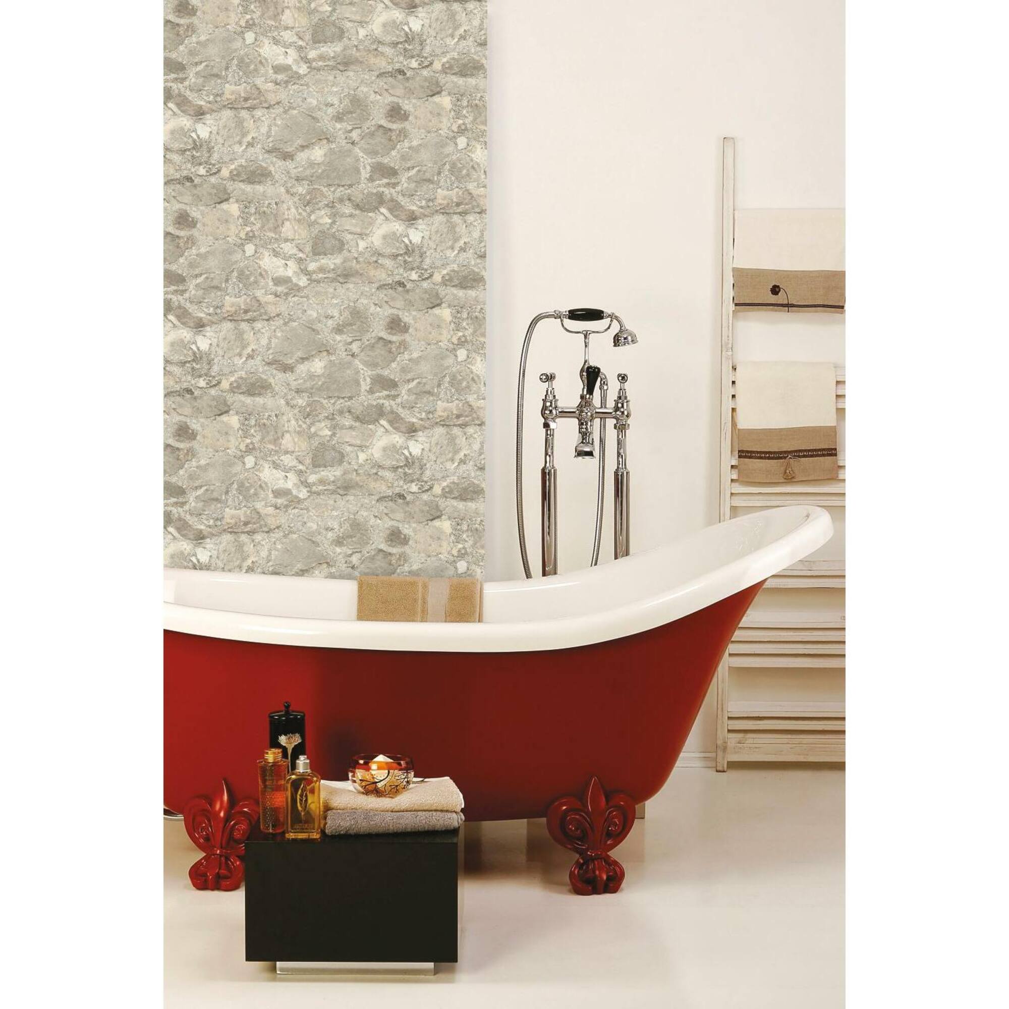 RoomMates Weathered Stone Peel & Stick Wallpaper